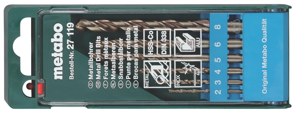 Metabo Accessoires Borencassette, 6 metaalboren HSS Co - 627119000