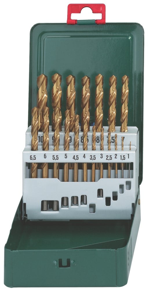 Metabo Accessoires Borencassette, 19 spiraalboren HSS - TIN - 627173000