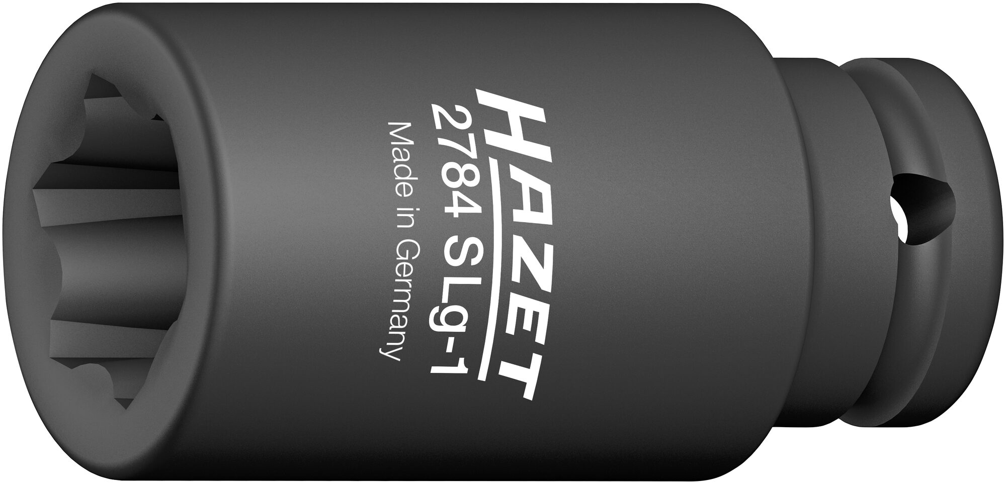 HAZET Krachtdopsleutel · met speciaal profiel 2784SLG-1 · 1/2 inch (12,5 mm) vierkant hol · Ribbelprofiel · 39 mm