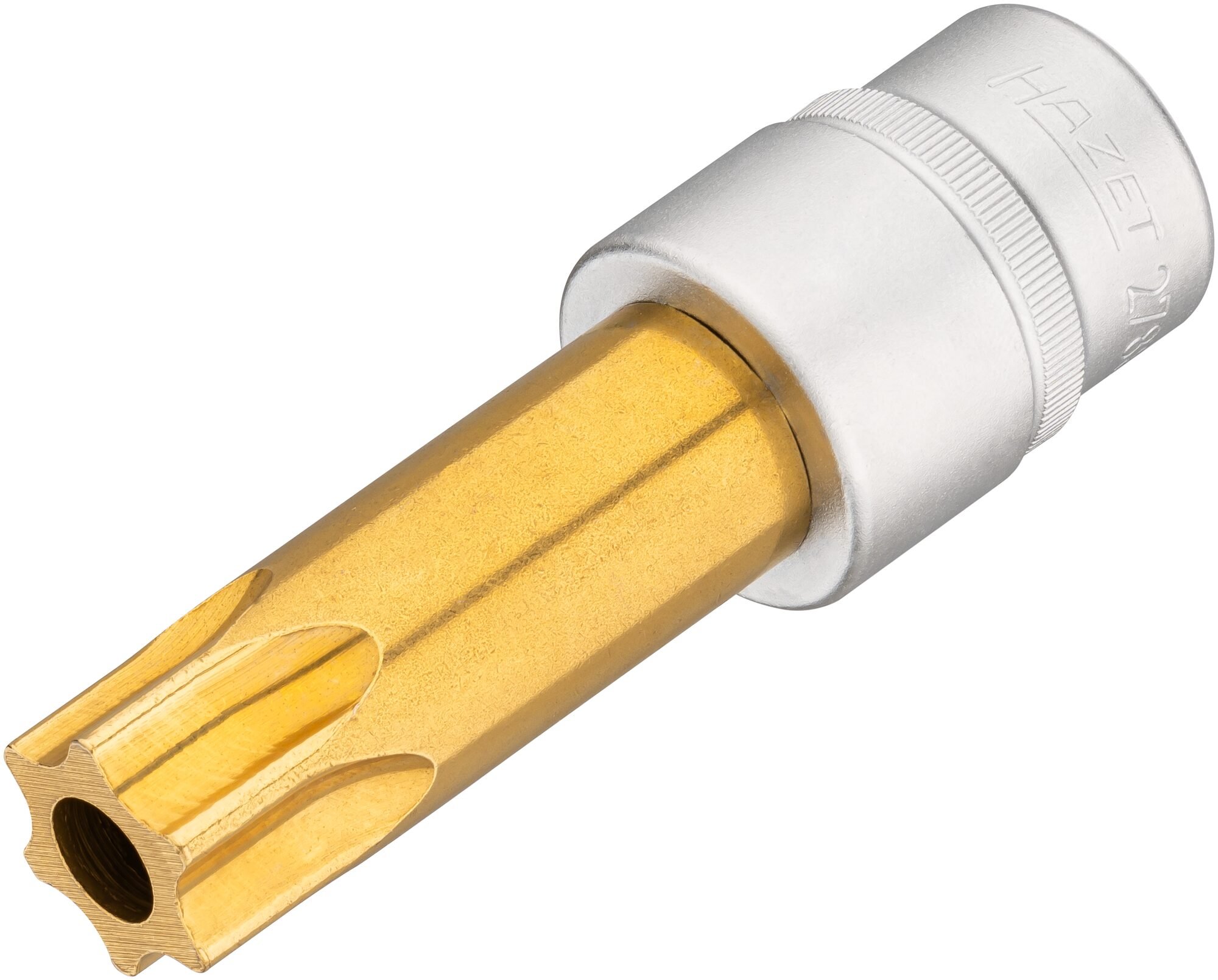 HAZET Nokkenasversteller dopsleutelbit · met boring 2788-T100H · 1/2 inch (12,5 mm) vierkant hol · Tamper resistant TORX®-profiel · SW T100H