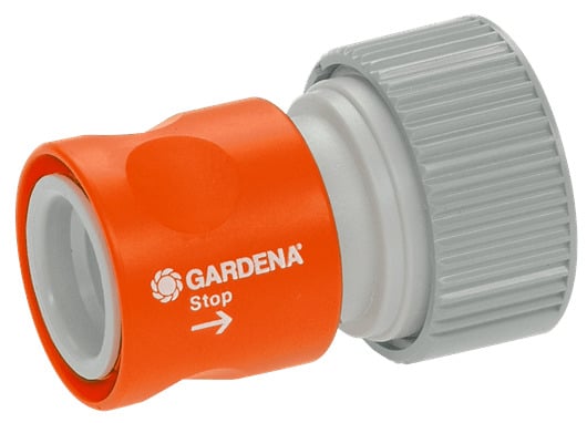Gardena Prof-System overgangsstuk met waterstop | 19 mm (3/4") - 2814-20 - 2814-20