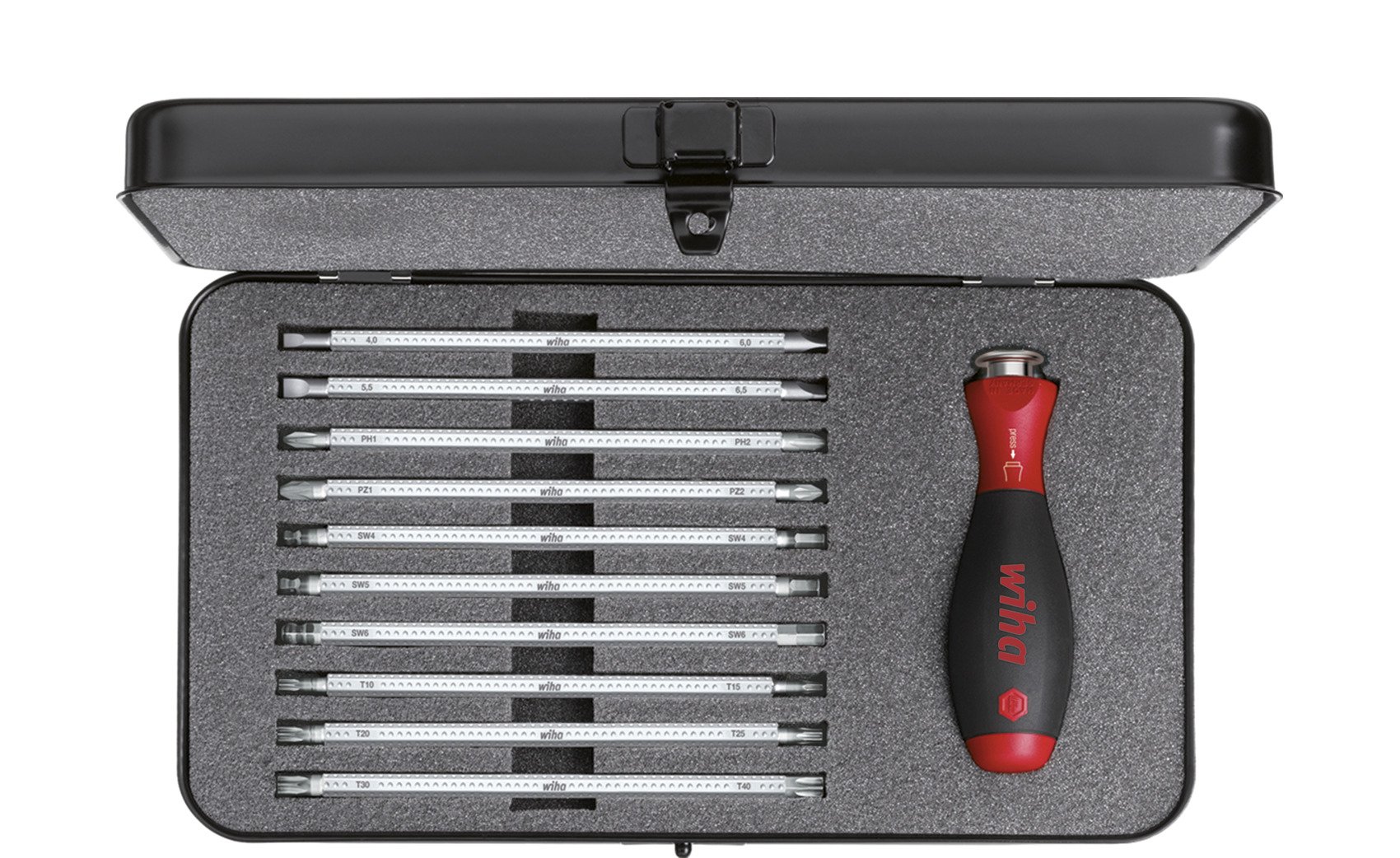 Wiha 281B11 Schroevendraaier met wisselschachtenset SYSTEM 6 assorti 12-delig incl. box - 00623