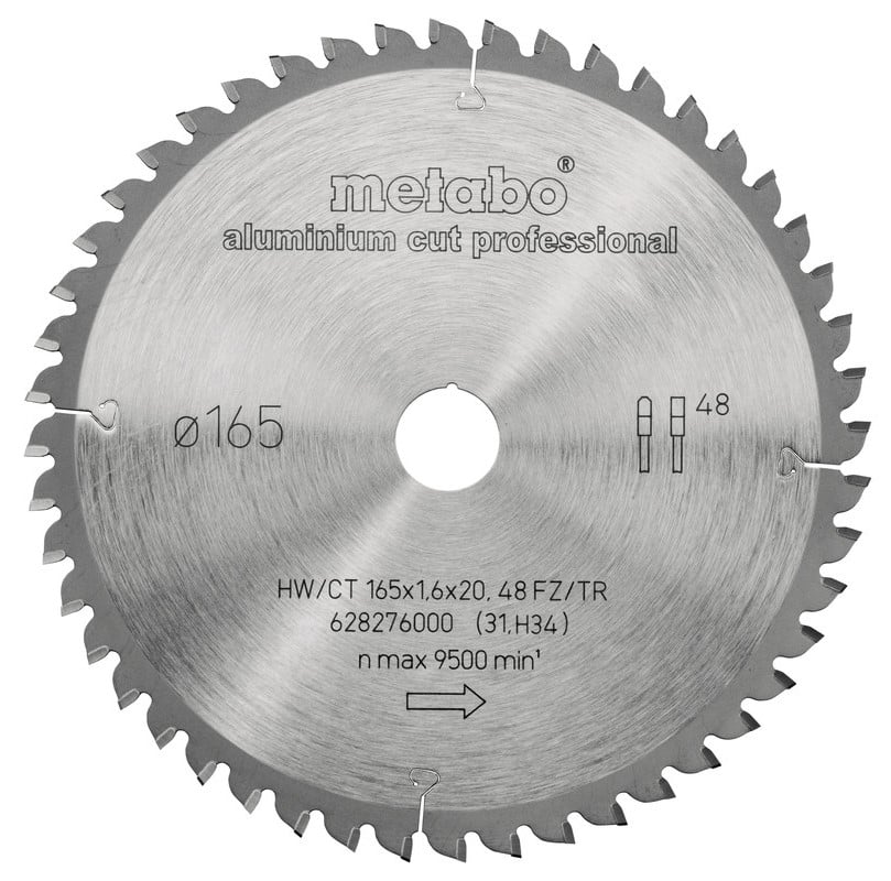 Metabo Accessoires AluminiumCutProf 165x20 Z48 FZ/TR -5° - 628276000