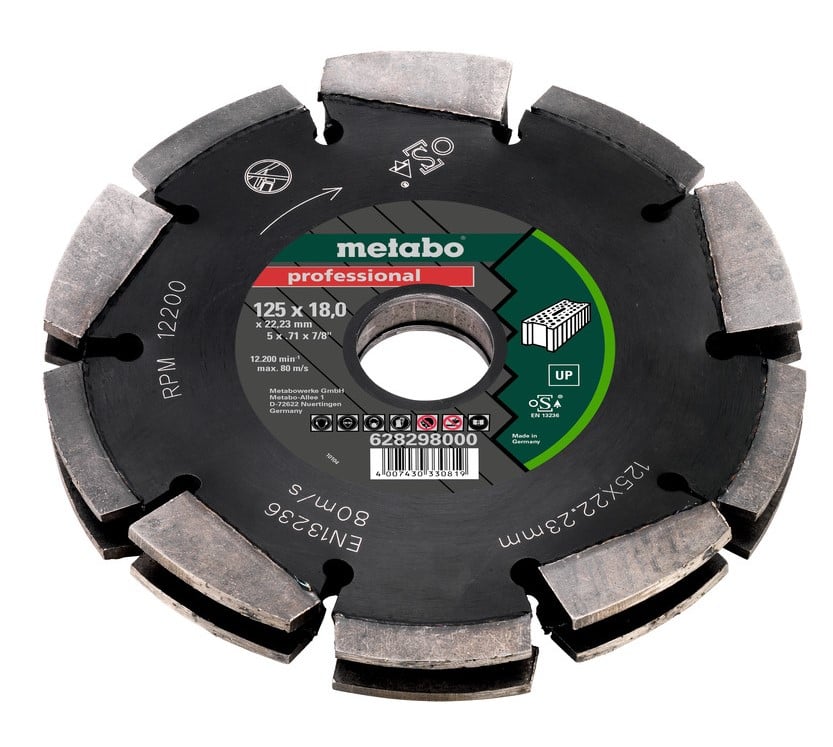Metabo Accessoires Diamant-Freesschijf-2, 125x18x22,23mm, "professional","UP", Universeel - 628298000
