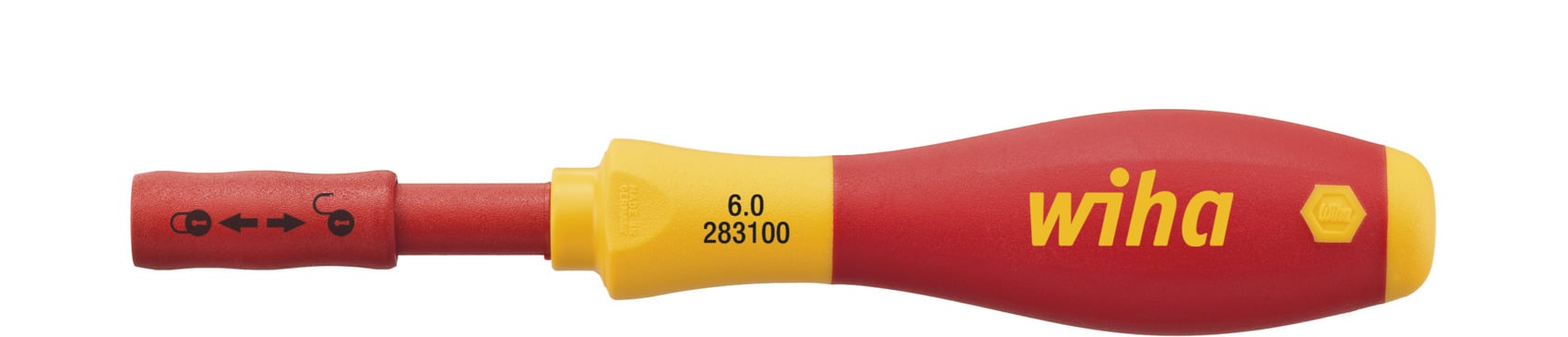 Wiha Bithouder | VDE | totale lengte 160 mm | voor 6 mm slimBits | 1 stuk - 34577 - 34577