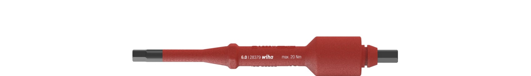 Wiha 283793060 Wisselschacht electric zeskant voor momentschroevendraaiers met dwarsgreep electric 6.0 mm x 136 mm - 38921