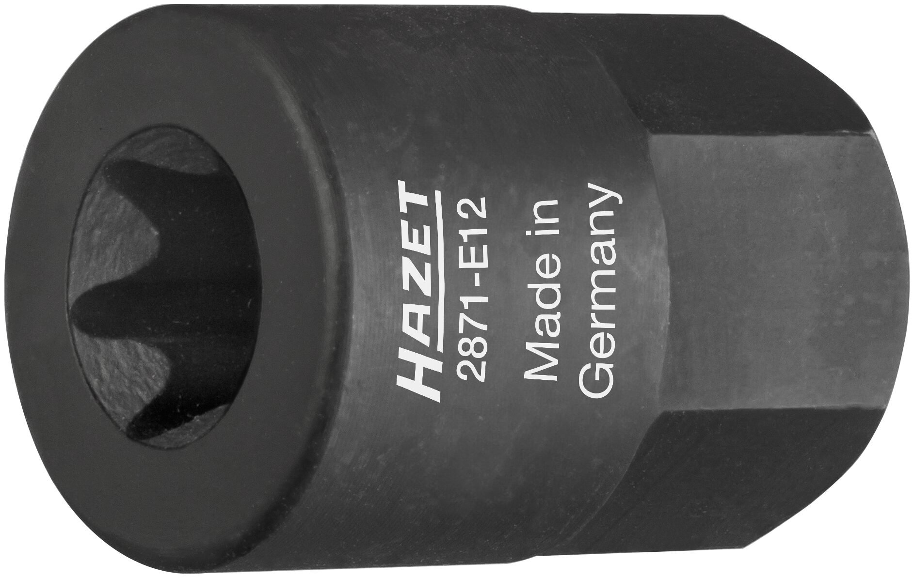 HAZET Turbocompressor/pijpbochtstuk dopsleutel 2871-E12 · 17 mm buitenzeskant · Buiten-TORX®-profiel · SW E12