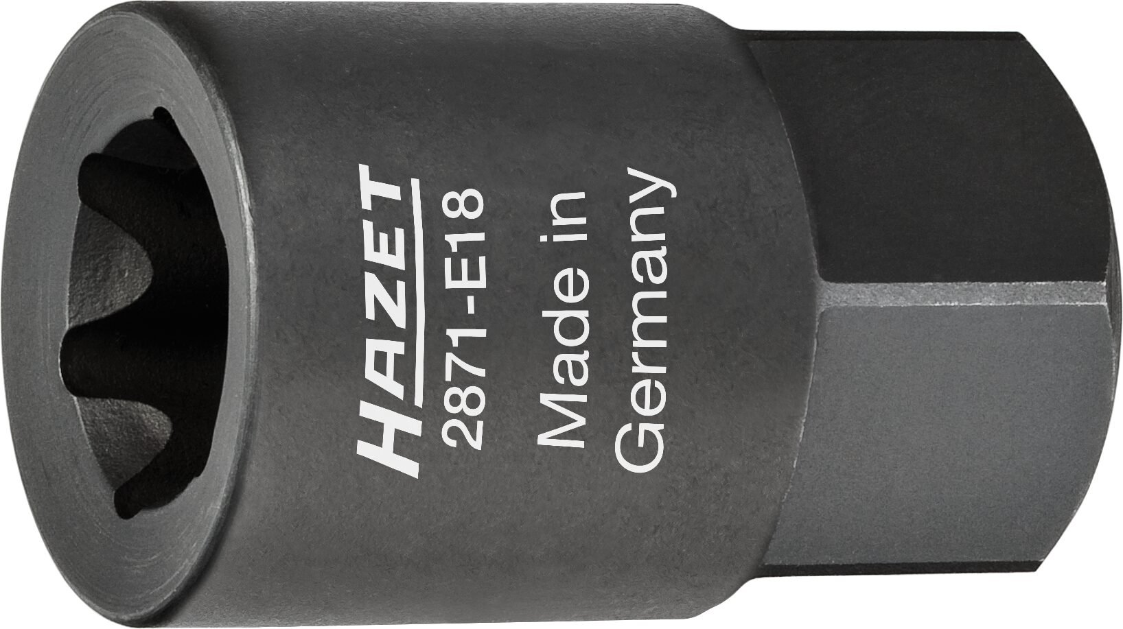 HAZET Remzadel dopsleutel 2871-E18 · 22 mm buitenzeskant · Buiten-TORX®-profiel · SW E18