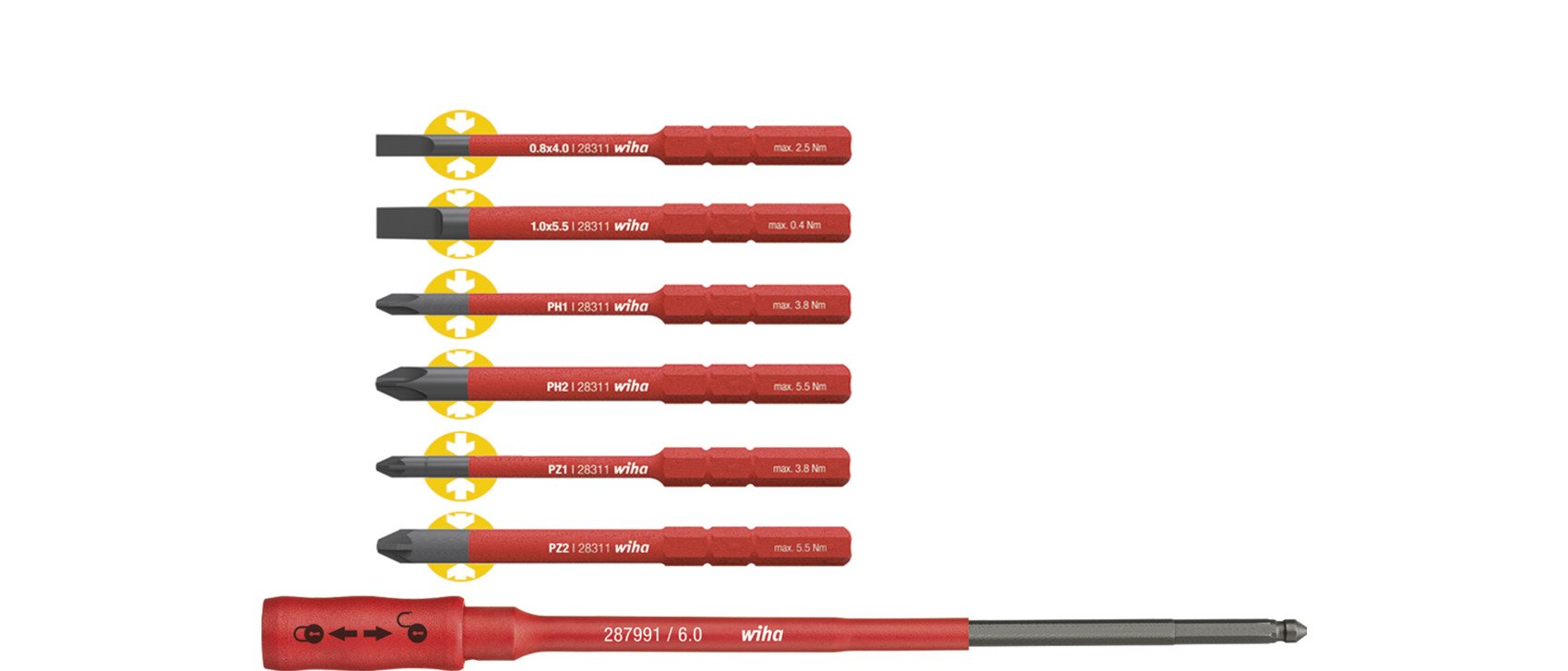 Wiha Bitset slimBit electric assorti met slimBit houder 7-delig - 36079 - 36079