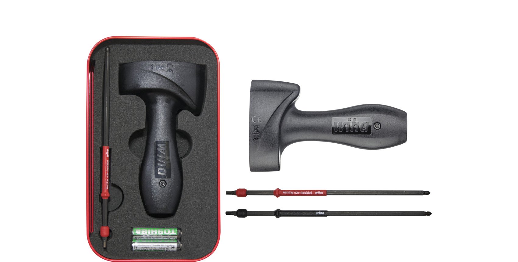 Wiha Momenttestapparaat Torque QuickCheck set | 4-delig | incl. adapterschachten, batterijen en box - 42086 - 42086