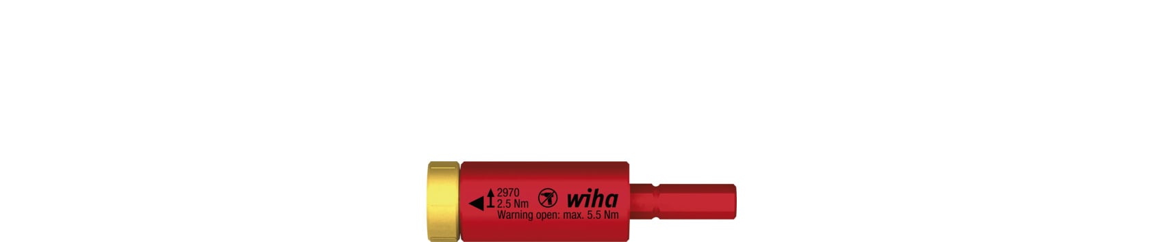 Wiha 41343 Moment easyTorque adapter electric voor slimBits en slimVario® houder in blister 2.5 Nm - 41343