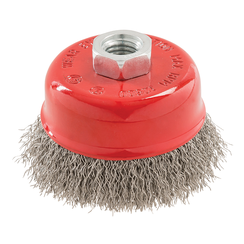 Silverline Komborstel met gegolfd roestvrijstaaldraad 75 mm