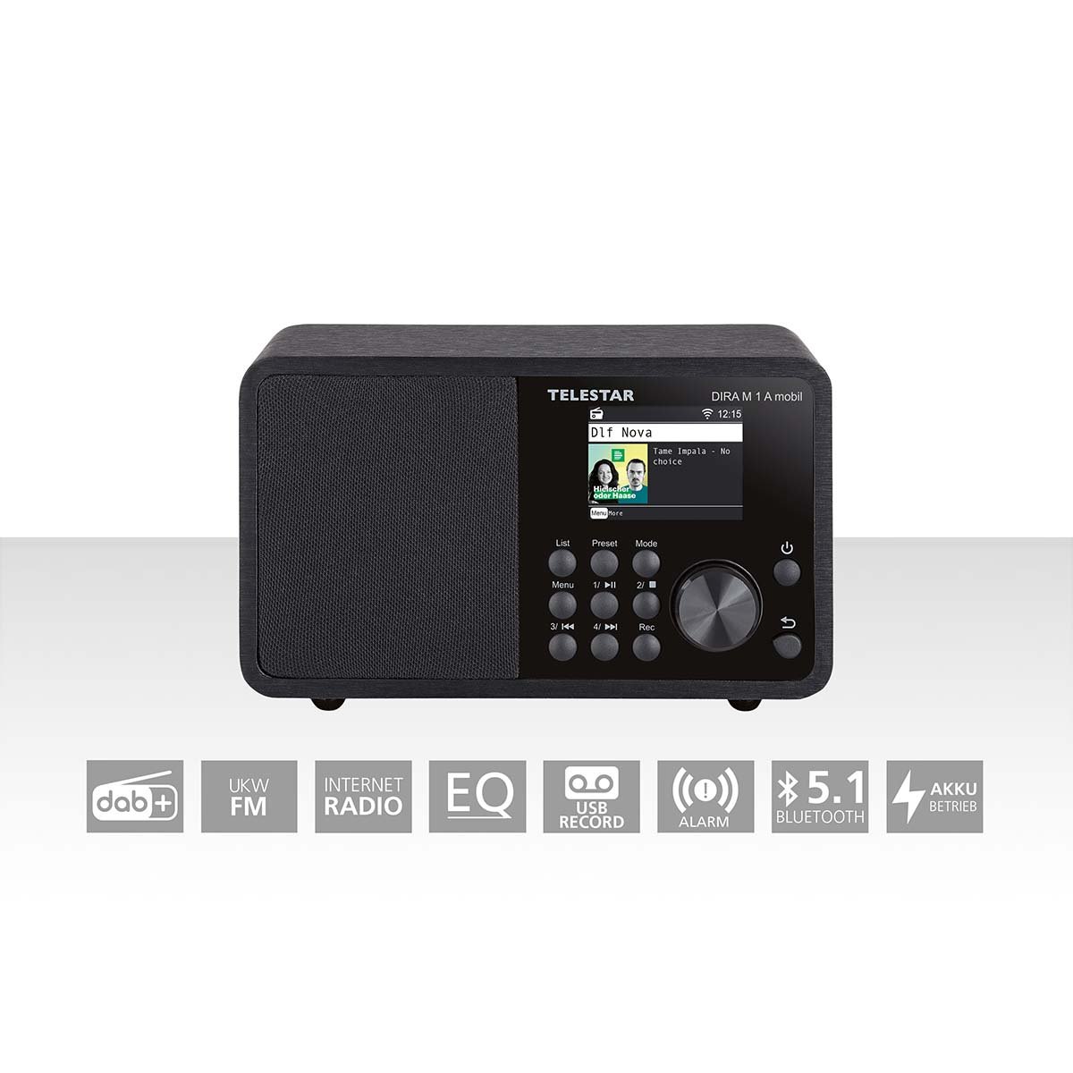 Telestar DIRA M 1 A Mobile EWF Batterijbediende Multifunctionele Mono Radio DAB+ / FM / Internet / Bluetooth Zwart - 30-011-02