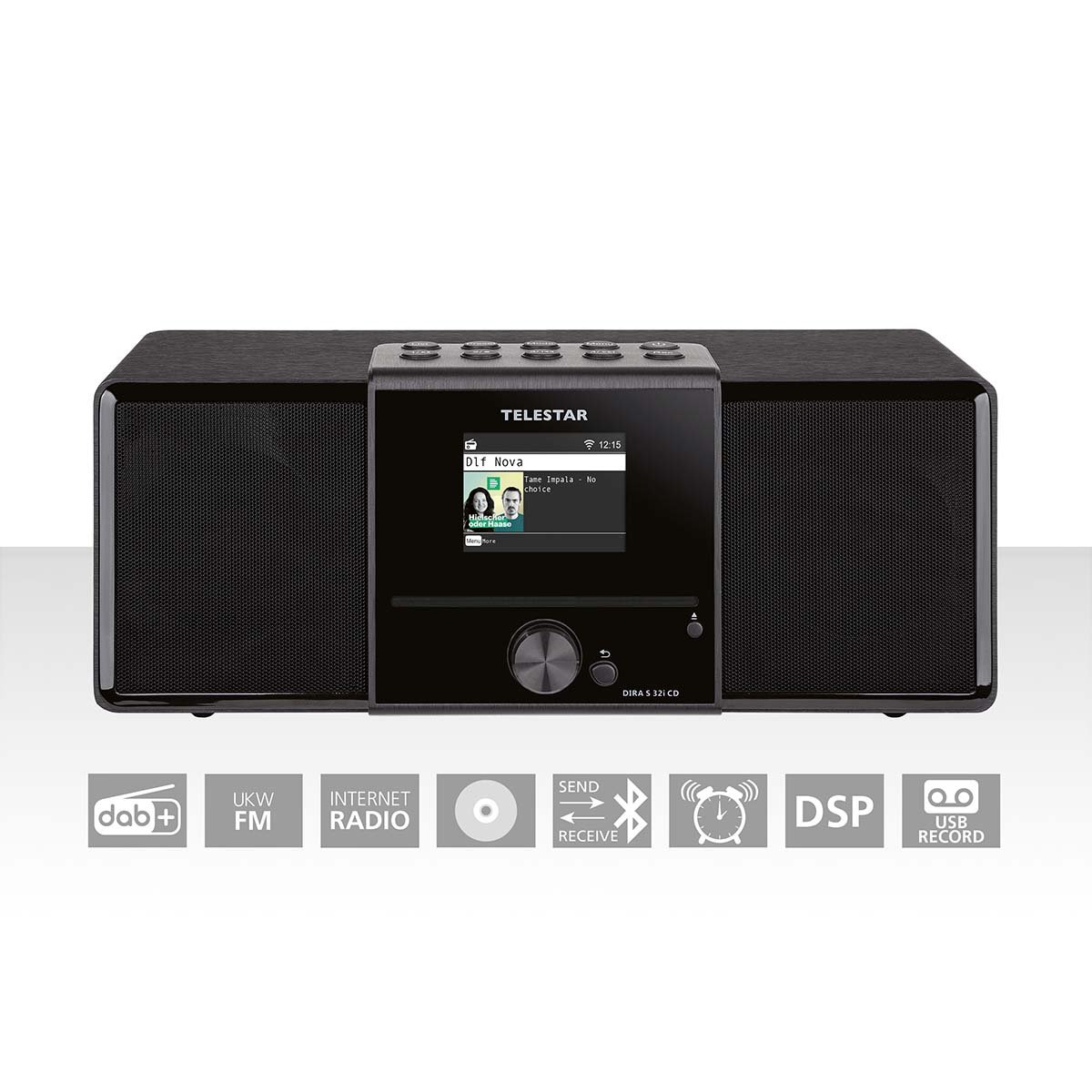 Telestar DIRA S32i CD EWF Multifunctionele Stereo Radio met CD-speler DAB+ / FM / Internet / Bluetooth Zwart - 30-320-02