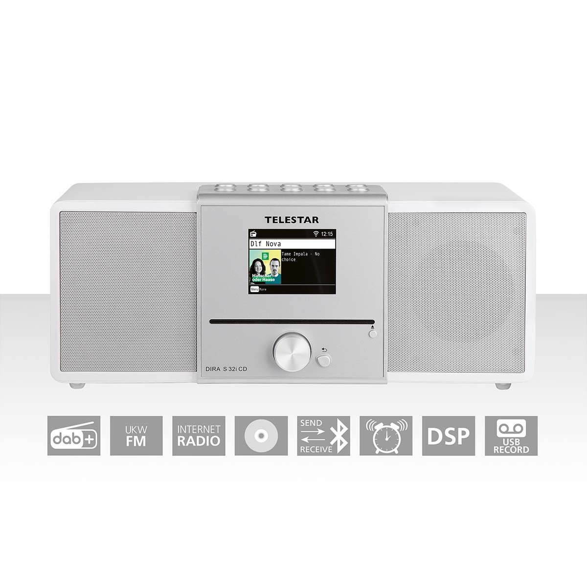 Telestar DIRA S32i CD EWF Multifunctionele Stereo Radio met CD-speler DAB+ / FM / Internet / Bluetooth Wit - 30-320-03
