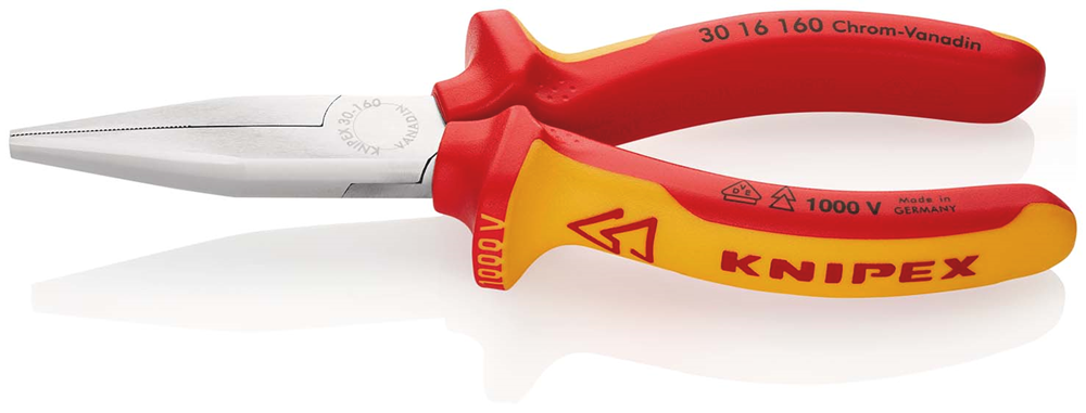 Knipex Langbektang | 160 mm Lengte | Kunststof Bekleed | Zwart Geatramenteerd - 30 16 160 SB
