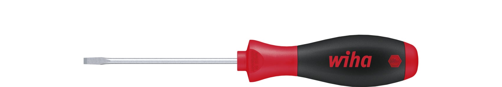 Wiha SB30208001 Schroevendraaier SoftFinish sleufkop met ronde schacht 8.0 mm x 175 mm - 43381