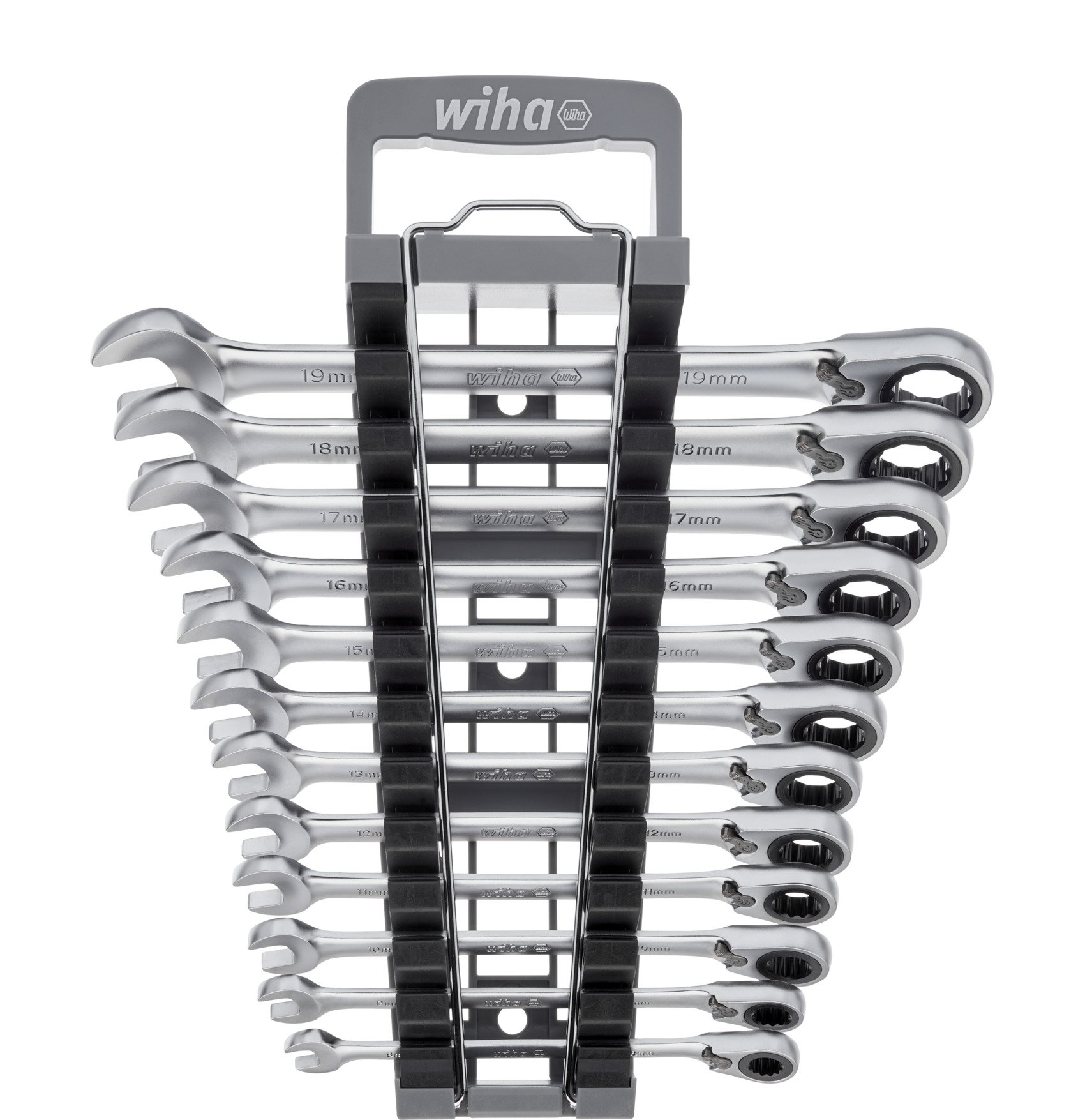 Wiha Ringratel-steeksleutelset | Omschakelbaar | Incl. houder | 13-delig - 44661