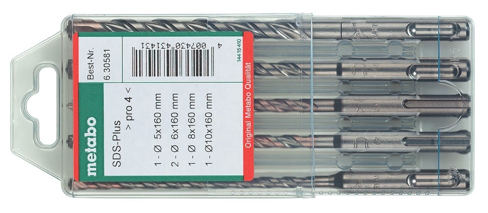 Metabo Accessoires Assortiment hamerboren (5 dlg.) SDS-Plus - 630581000
