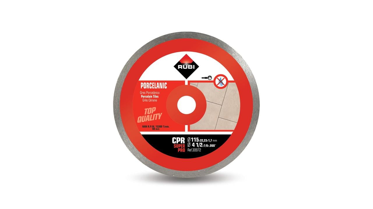 Rubi CPR 115 Superpro Diamantzaagblad | Doorlopende Diamant Kroon - 30972