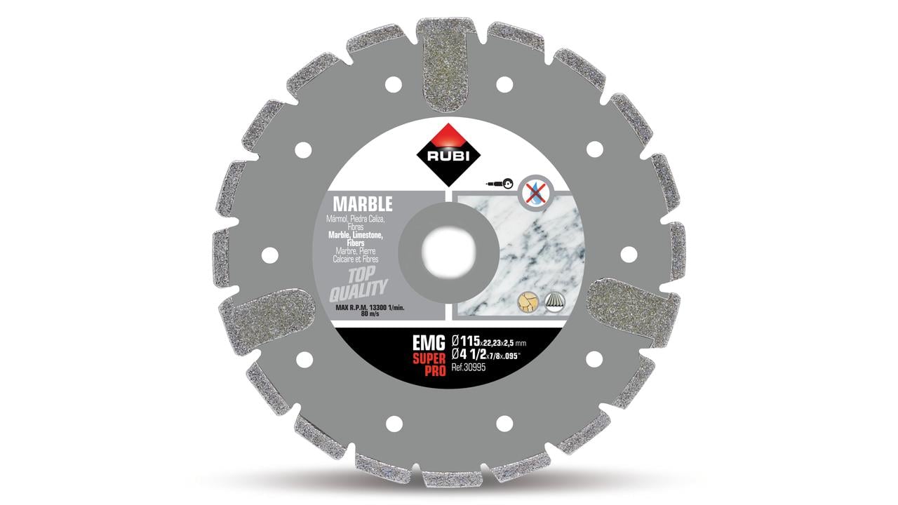 Rubi EMG 115 Superpro Diamantzaagblad voor Marmer - 30995