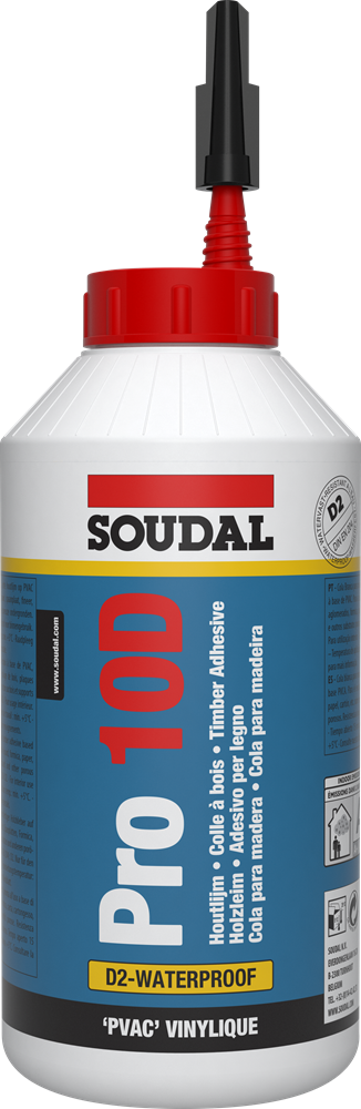 Soudal PRO 10D - Witte Houtlijm | 5 kg - 108898