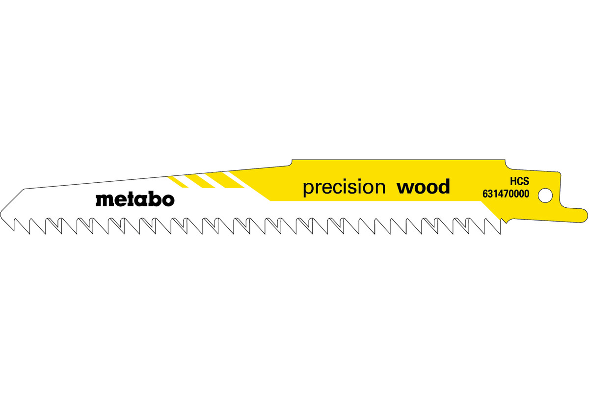 Metabo Accessoires Reciprozaagbladen 100 st. | Hout | Professional | 150x1,25mm - 631458000