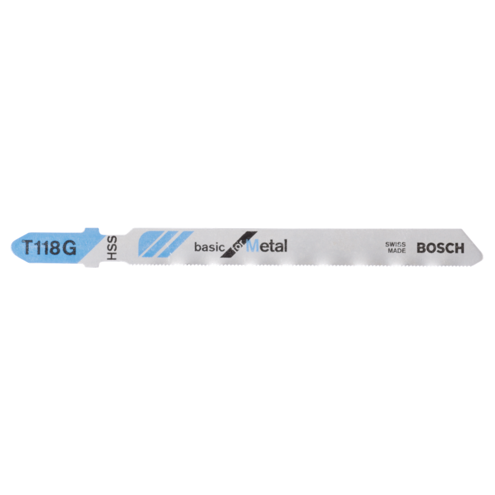 Bosch Accessoires 5x Basic voor metaal decoupeerzaagblad T118G - 2608631012