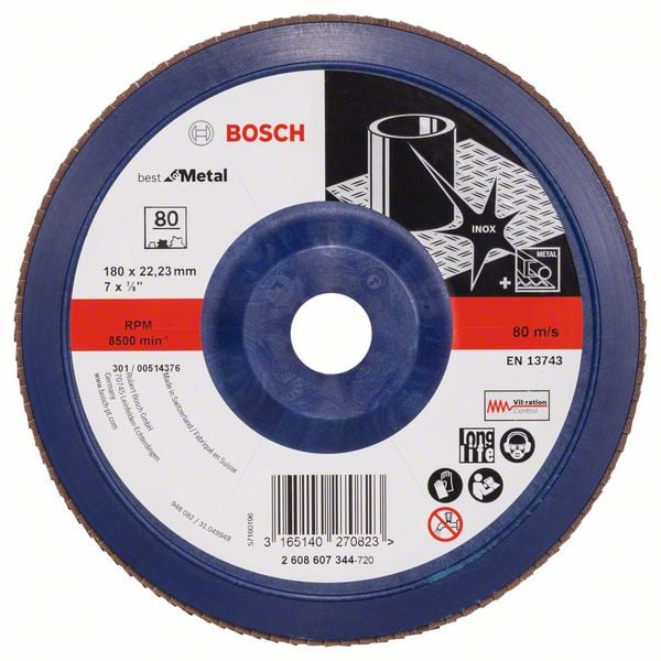 Bosch Accessoires 1 Lamellenschijf 180 X571,
Best for Metal recht, kunststof, 80 - 2608607344