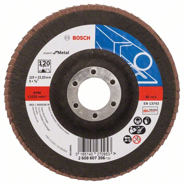 Bosch Accessoires 1 Lamellenschijf 125 X551, Expert for Metal recht, 120 - 2608607356