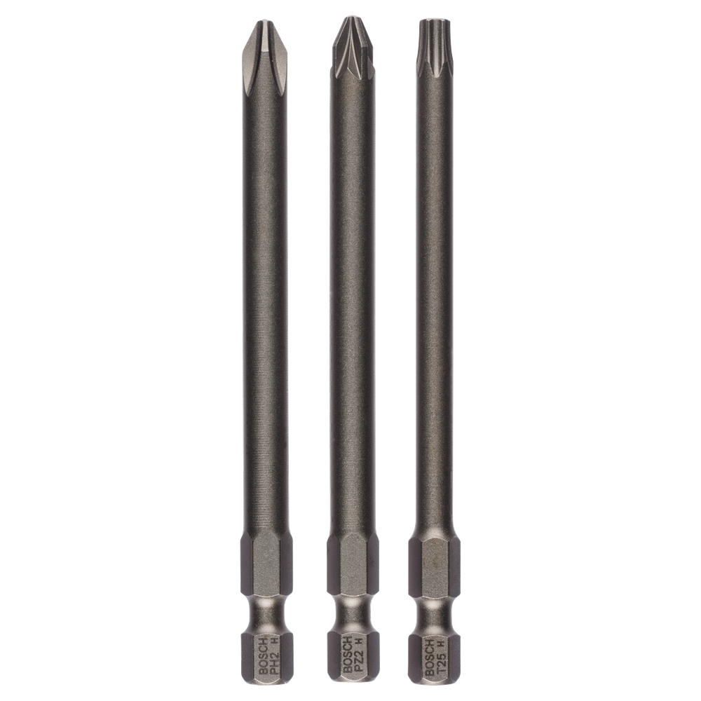 Bosch Accessoires 3-delige bitset Extra Hard | PH2-PZ2-T25 | 89 mm - 2607001767
