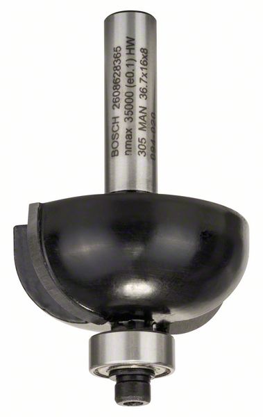 Bosch Accessoires Halfrondprofielfrezen 8 mm, R1 12 mm, D 36,7 mm, L 16 mm, G 58 mm 1st - 2608628365