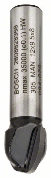 Bosch Accessoires Halfrondprofielfrezen 8 mm, R1 6 mm, D 12 mm, L 9,5 mm, G 40 mm 1st - 2608628368