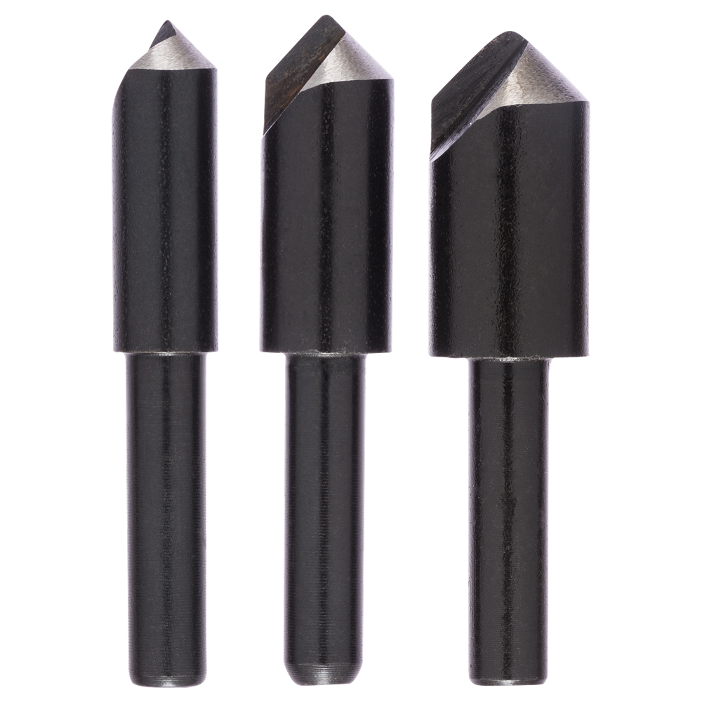 Bosch Accessoires 3-delige Conische Verzinkboor-Set met 1 boorplaatje - 2609255124