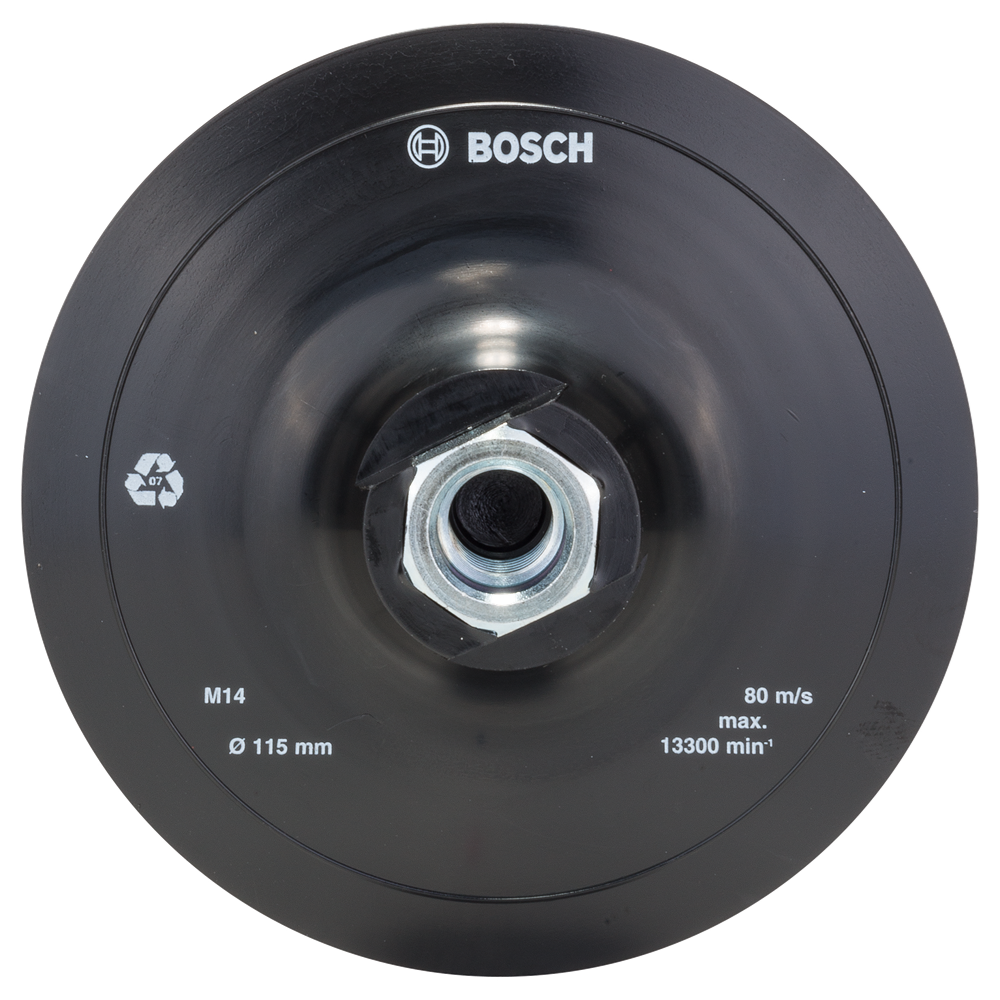 Bosch Accessoires Rubber schuurplateau voor haakse slijpmachines, klithechtsysteem | 115mm - 2609256271