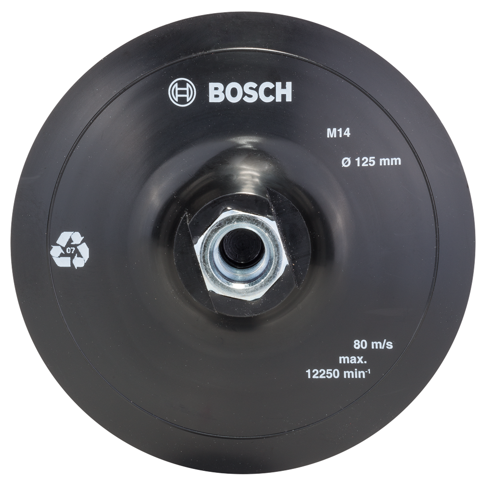 Bosch Accessoires Rubber schuurplateau voor haakse slijpmachines, klithechtsysteem | 125mm - 2609256272