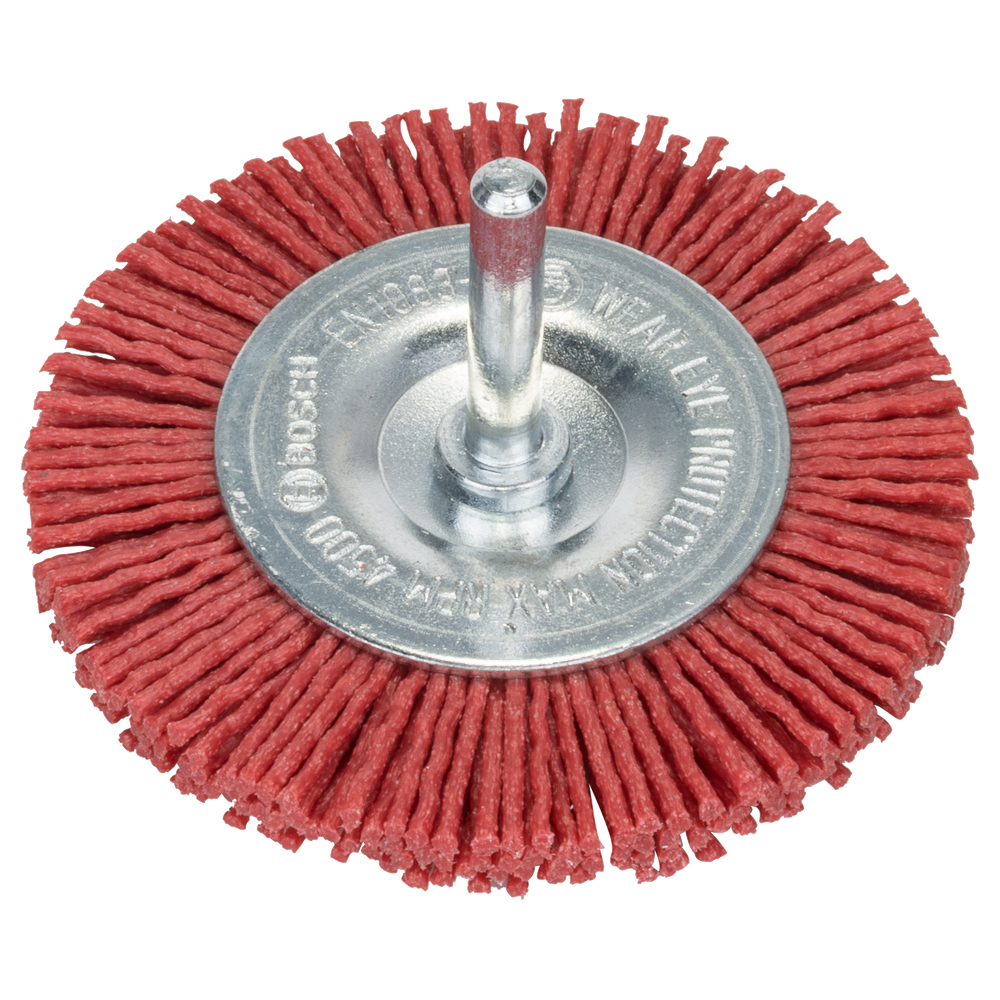 Bosch Accessoires Schijfborstels voor boormachines - nylondraad met korund schuurmiddel K80, 75 mm - 2609256535