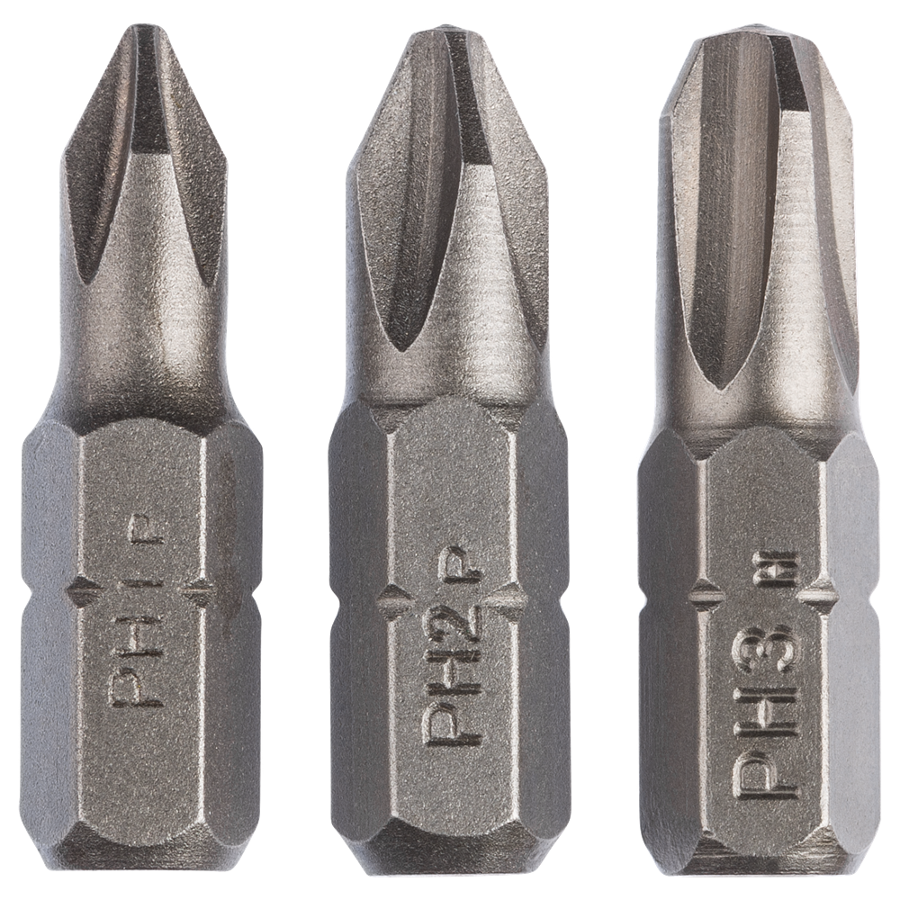 Bosch Accessoires 3-delige schroefbitset Standard | PH1, PH2 en PH3 | 25 mm - 2609255964
