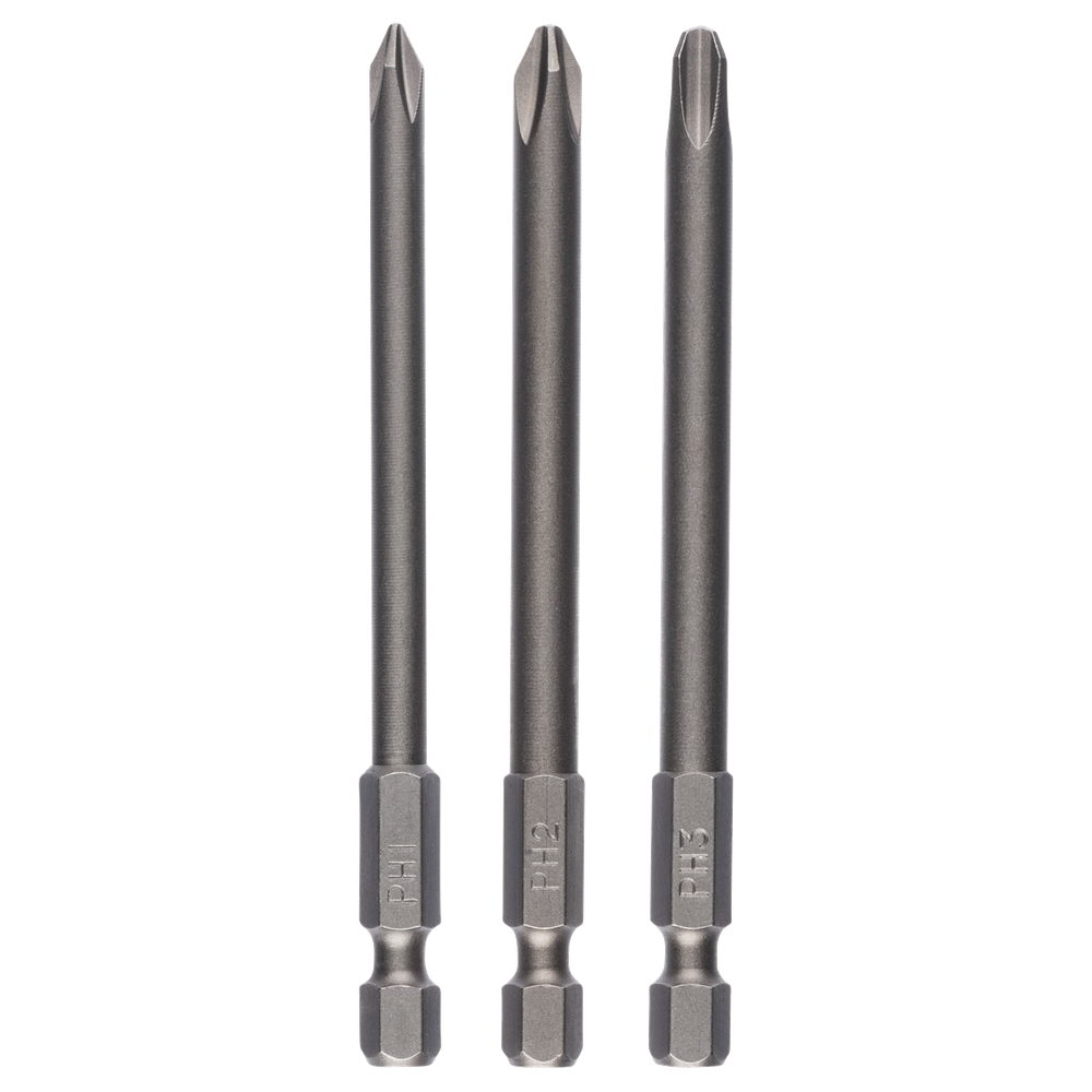 Bosch Accessoires 3-delige tweezijdige schroefbitset | PH1, PH2 en PH3 | 89 mm - 2609255966