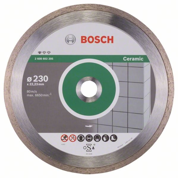 Bosch Accessoires Diamantdoorslijpschijf Standard for Ceramic 230 x 22,23 x 1,6 x 7 mm 1st - 2608602205