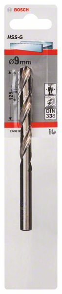 Bosch Accessoires Metaalboren HSS-G, Standard 9 x 81 x 125 mm 1st - 2608585934