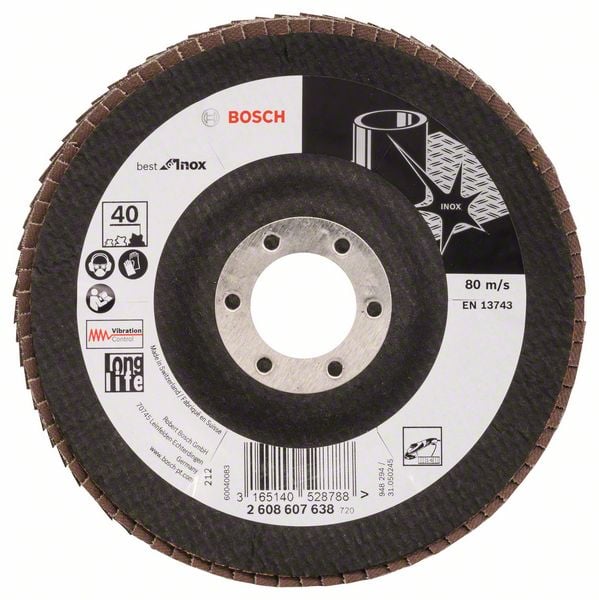 Bosch Accessoires 1 Lamellenschijf 125 X581, Best for Inox haaks, 40 - 2608607638