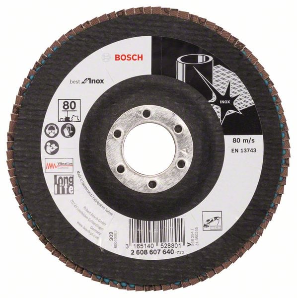 Bosch Accessoires 1 Lamellenschijf 125 X581, Best for Inox haaks, 80 - 2608607640