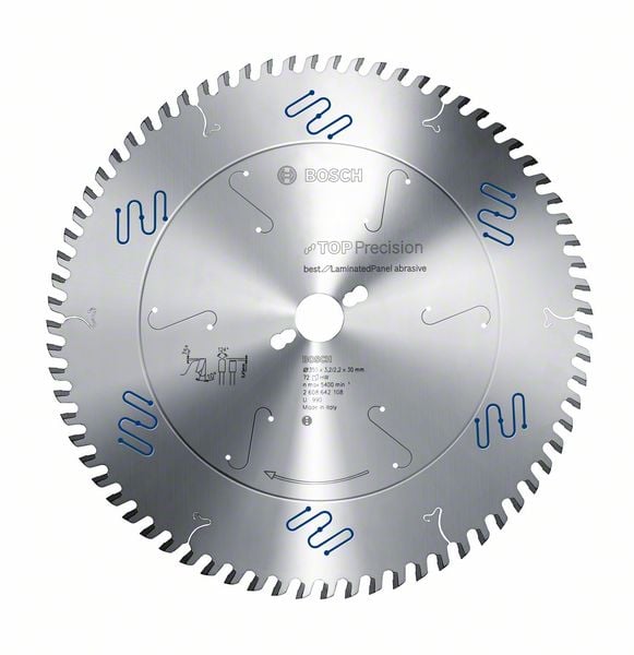 Bosch Accessoires Cirkelzaagblad Top Precision Best for Laminated Panel Abrasive 350 x 30 x 3,2 mm, 72 1st - 2608642108