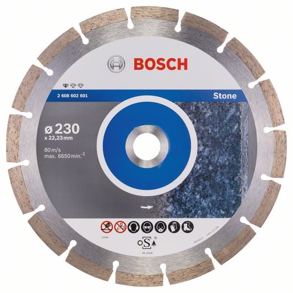 Bosch Diamantdoorslijpschijf Standard for Stone 230 x 22,23 x 2,3 x 10 mm 1st