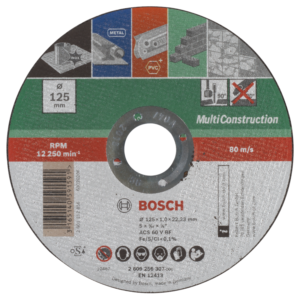 Bosch Accessoires Doorslijpschijf Multi 125 X1 Recht - 2609256307