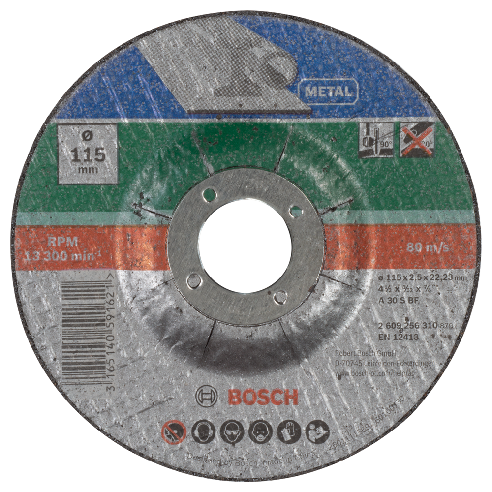 Bosch Accessoires Doorslijpschijf gebogen, metaal | 115 X2,5 mm - 2609256310