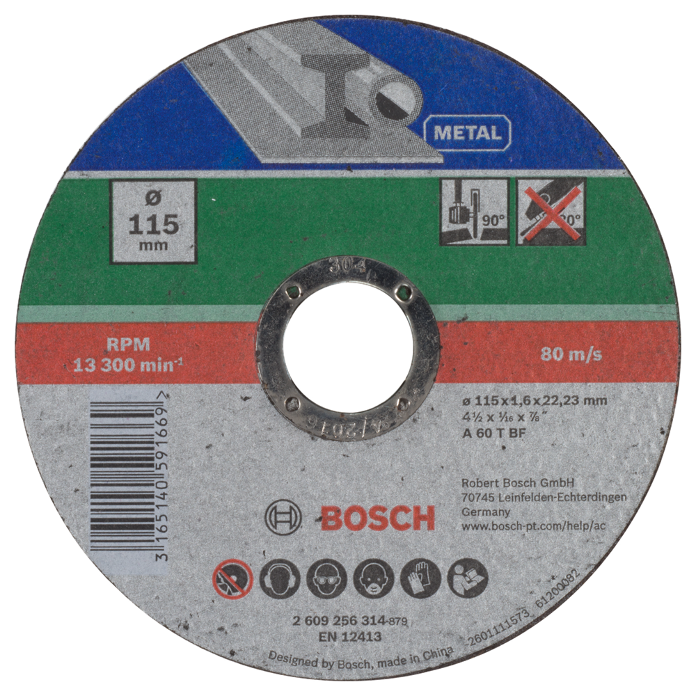 Bosch Accessoires Doorslijpschijf Metaal | 115 X1,6 | Recht - 2609256314