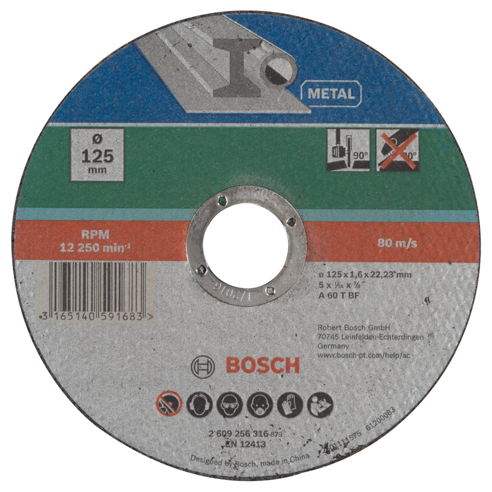 Bosch Accessoires Doorslijpschijf Metaal | 125 X1,6 | Recht - 2609256316