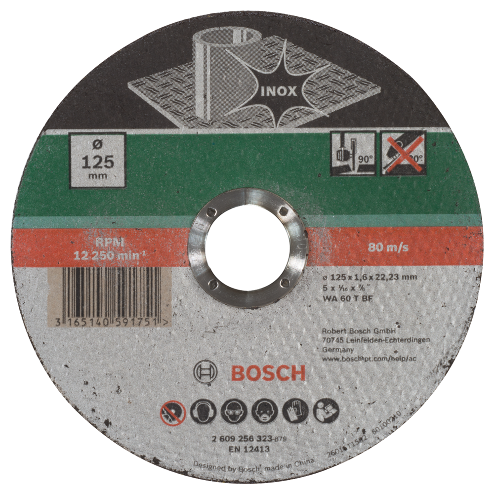 Bosch Accessoires Doorslijpschijf Inox | 125 X1,6 | Recht - 2609256323